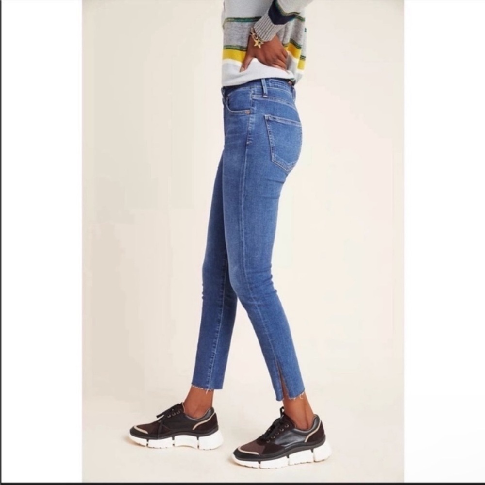 Anthropologie Citizens Rocket High Rise Skinny Ankle Jeans Blue Size 26 NWT - Picture 4 of 7